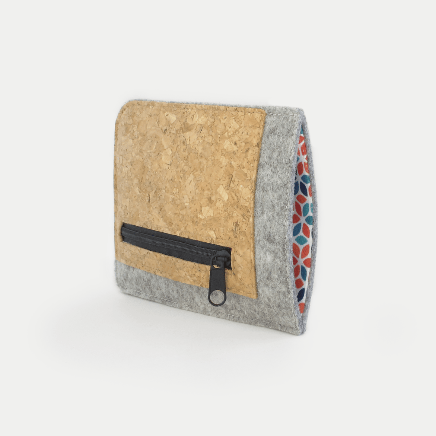 Handytasche mit Kartenfach für Google Pixel Fold | hellgrau - colorful | Modell "ZIP"