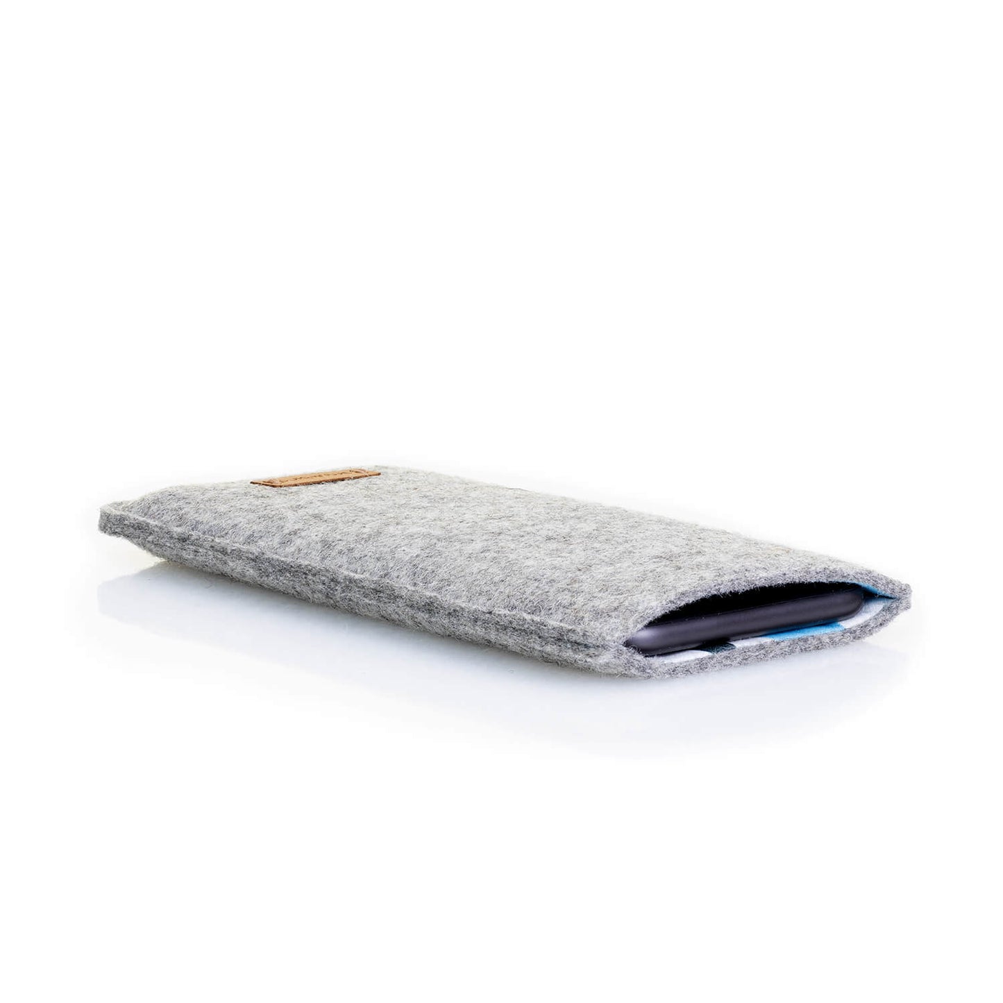 Handytasche mit Kartenfach für Xiaomi MIX Flip | hellgrau - shapes | Modell "ZIP"