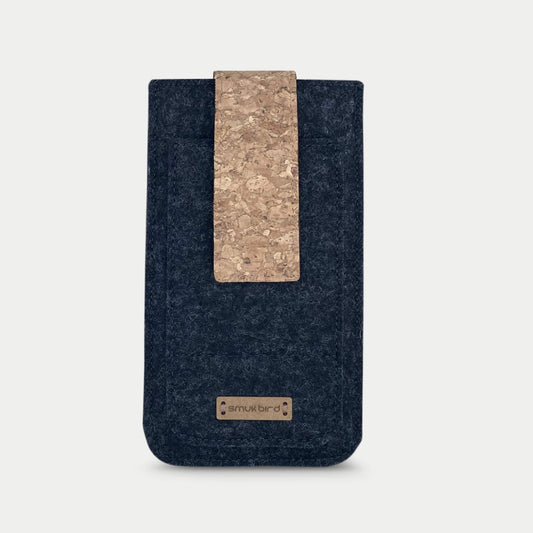 Handytasche für Xiaomi POCO F7 Ultra | mit Magnetverschluss und extra Fach | anthrazit - Tracks | Modell HAKA