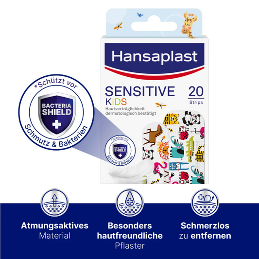 Hansaplast Kinderpflaster Sensitive - 20 Pflaster | Packung (20 Stück)