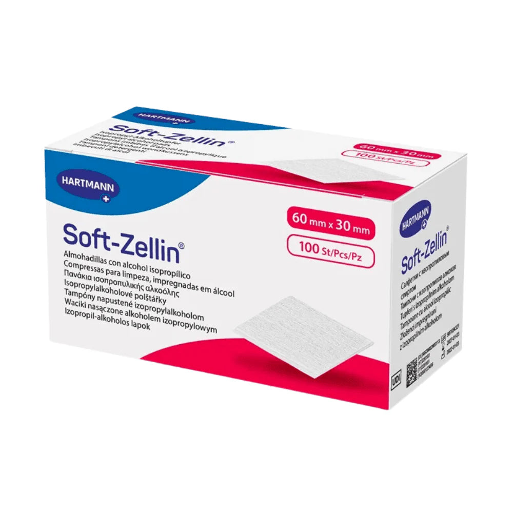 Hartmann Soft-Zellin Alkoholtupfer - 100 Stück | Packung (100 Stück)