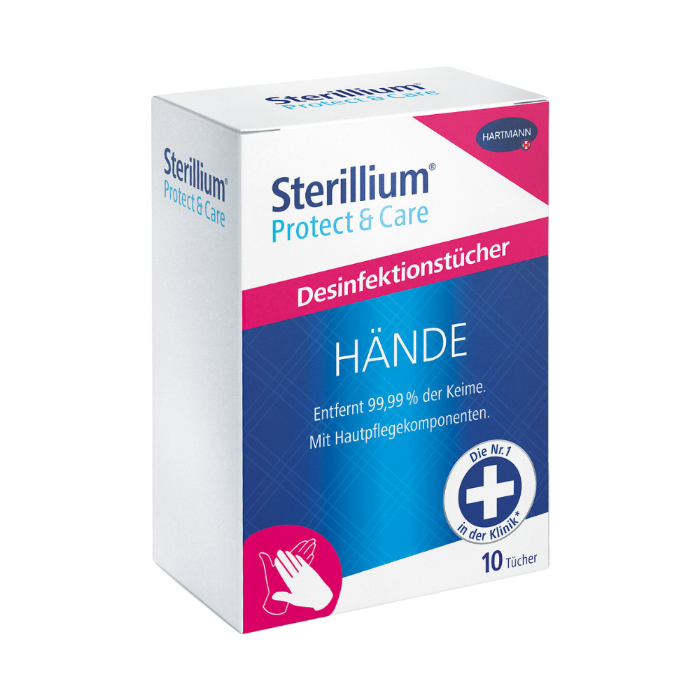 Auslaufartikel: Hartmann Sterillium® Protect & Care Händedesinfektionstücher - 10 Tücher | Unbekannte Einheit (10 Tücher)