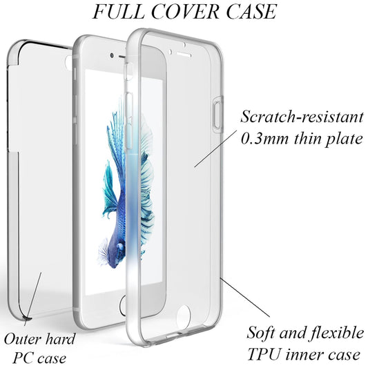 NALIA 360 Grad Handy Hülle für Apple iPhone 6 6S, Full Cover Silikon Bumper Case