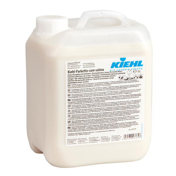 Kiehl Kiehl-Parketto-care-satina Matte Pflegedispersion für Holzböden 5 L | Karton (2 Flaschen)