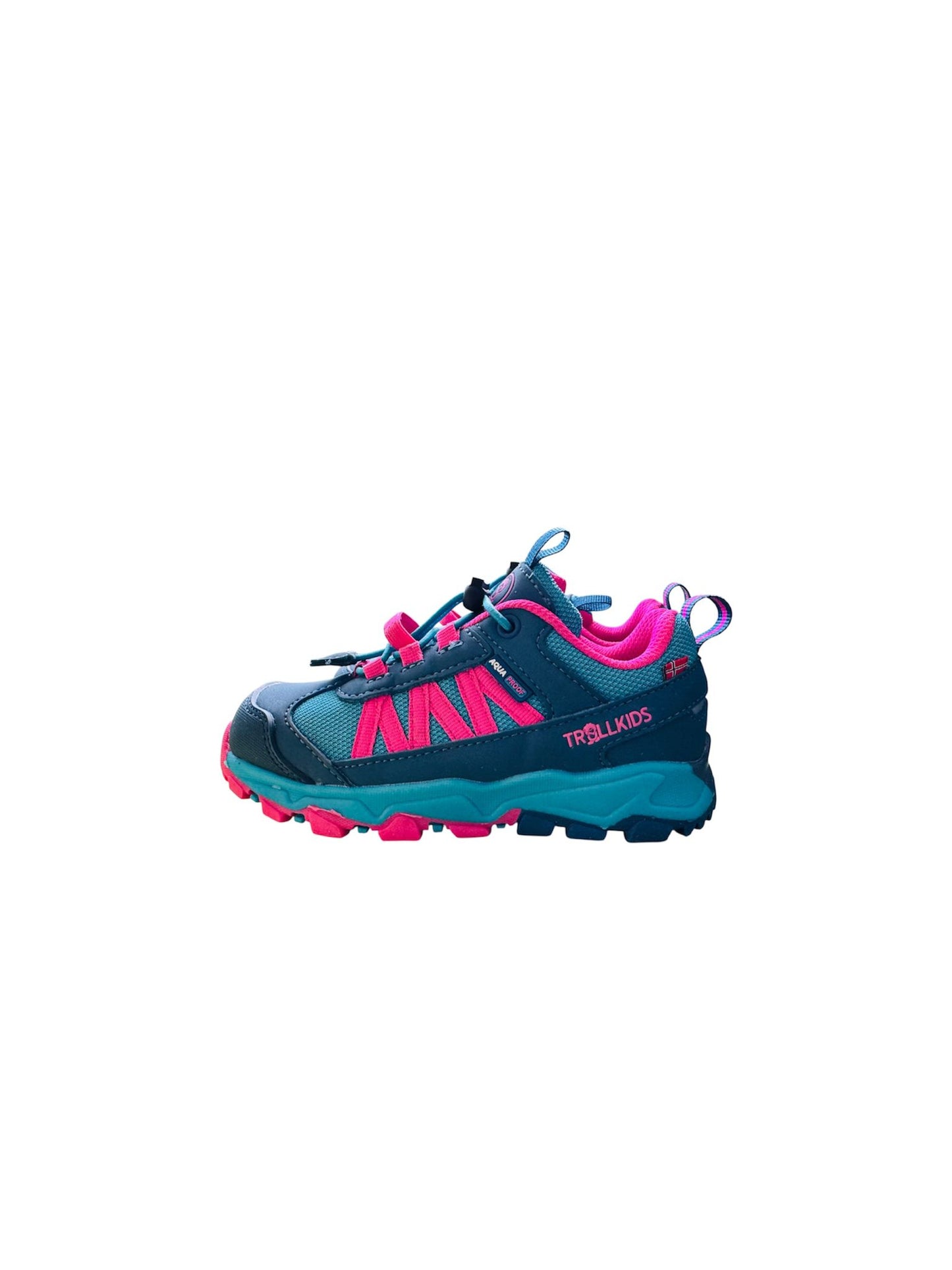 Trollkids Tronfjell Hiker Low Kinder Sneaker in Dark Turquoise/ Light Magenta Herstellernummer : 475123029 ( Letzte Stück )
