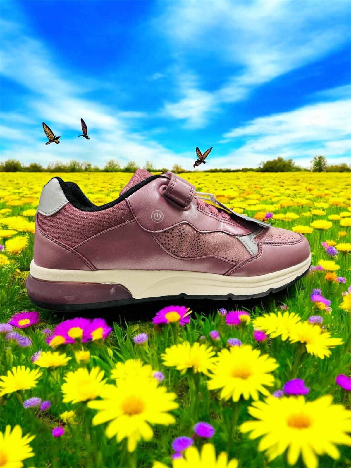 Geox J SPACECLUB G.E - PE.GBK+SY.SU Kinder Sneaker in Rosa / Silber Herstellernummer : J368VE OAJAU C8217 ( Letzte Stück )