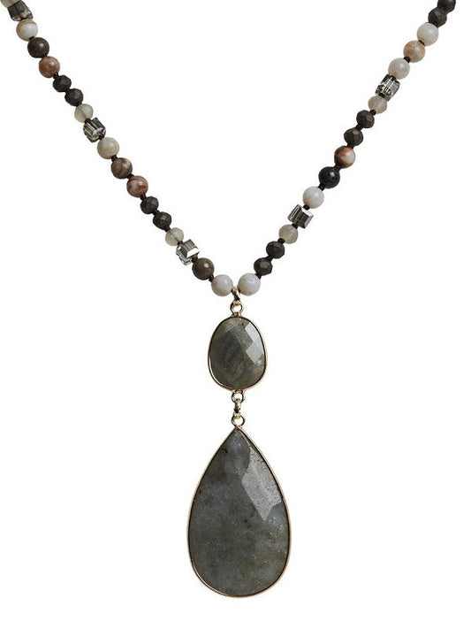 Halskette Camilla grau