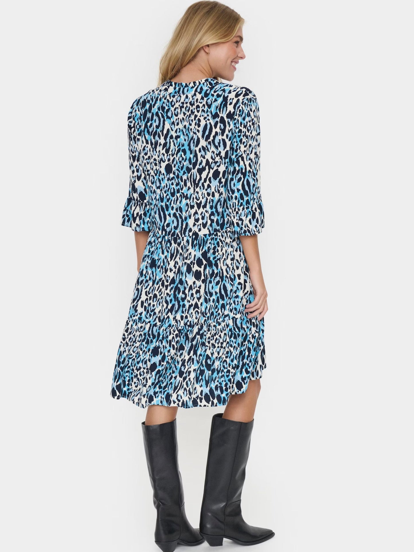 Kleid Eda SZ Blue Animal Print