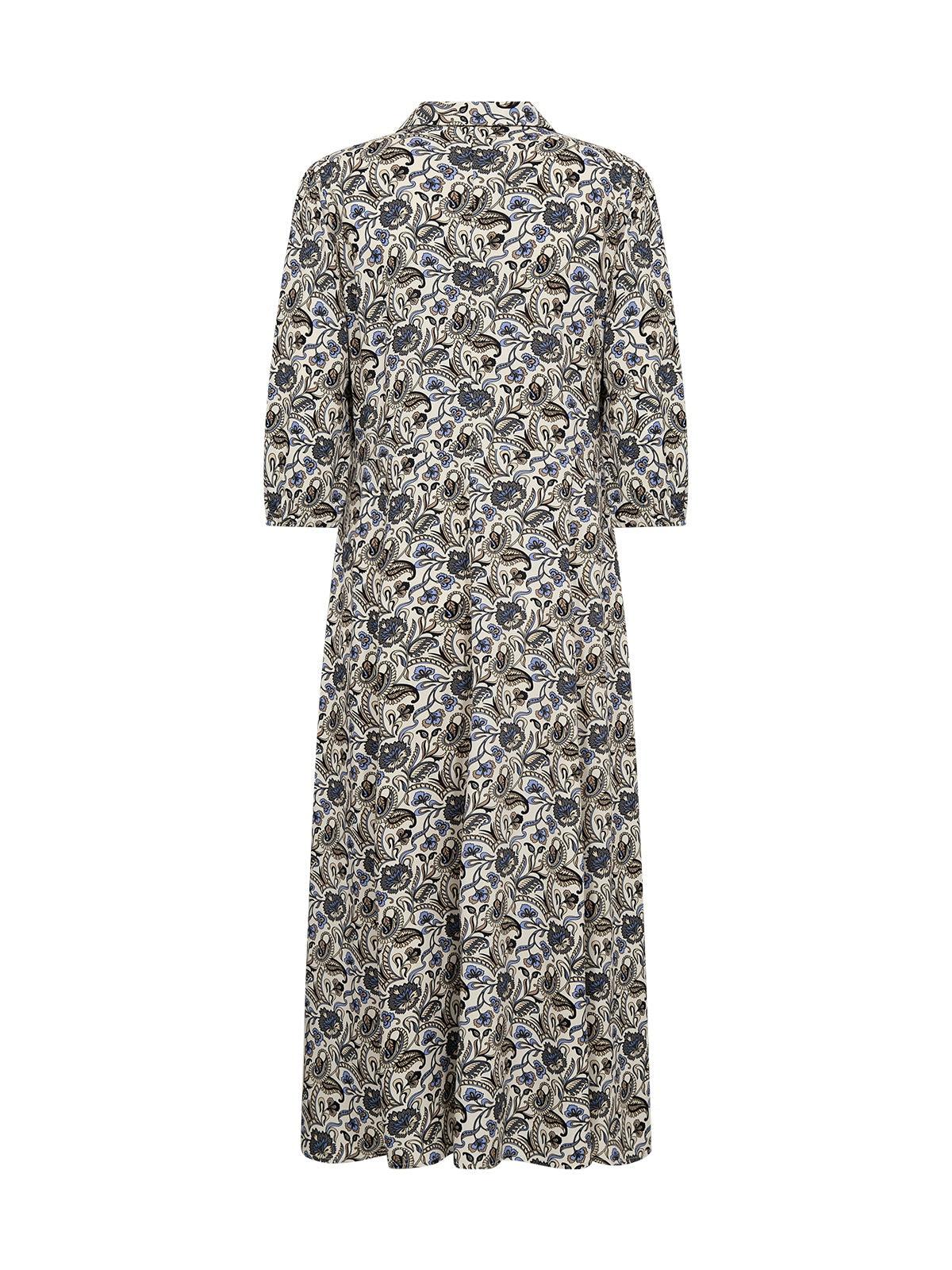 Kleid SC-Samea 3 azurblau/khaki gemustert