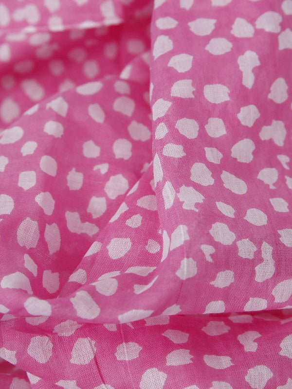 Modeschal Frida pink Tupfen