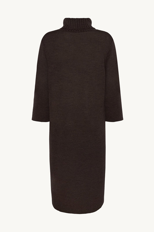 Strickkleid Daliya dunkelbraun melange