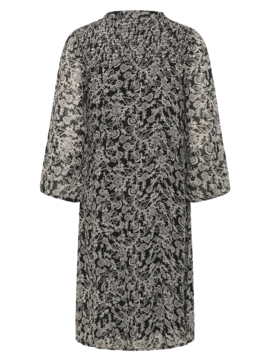 Elka dress PW black wallpaper flower