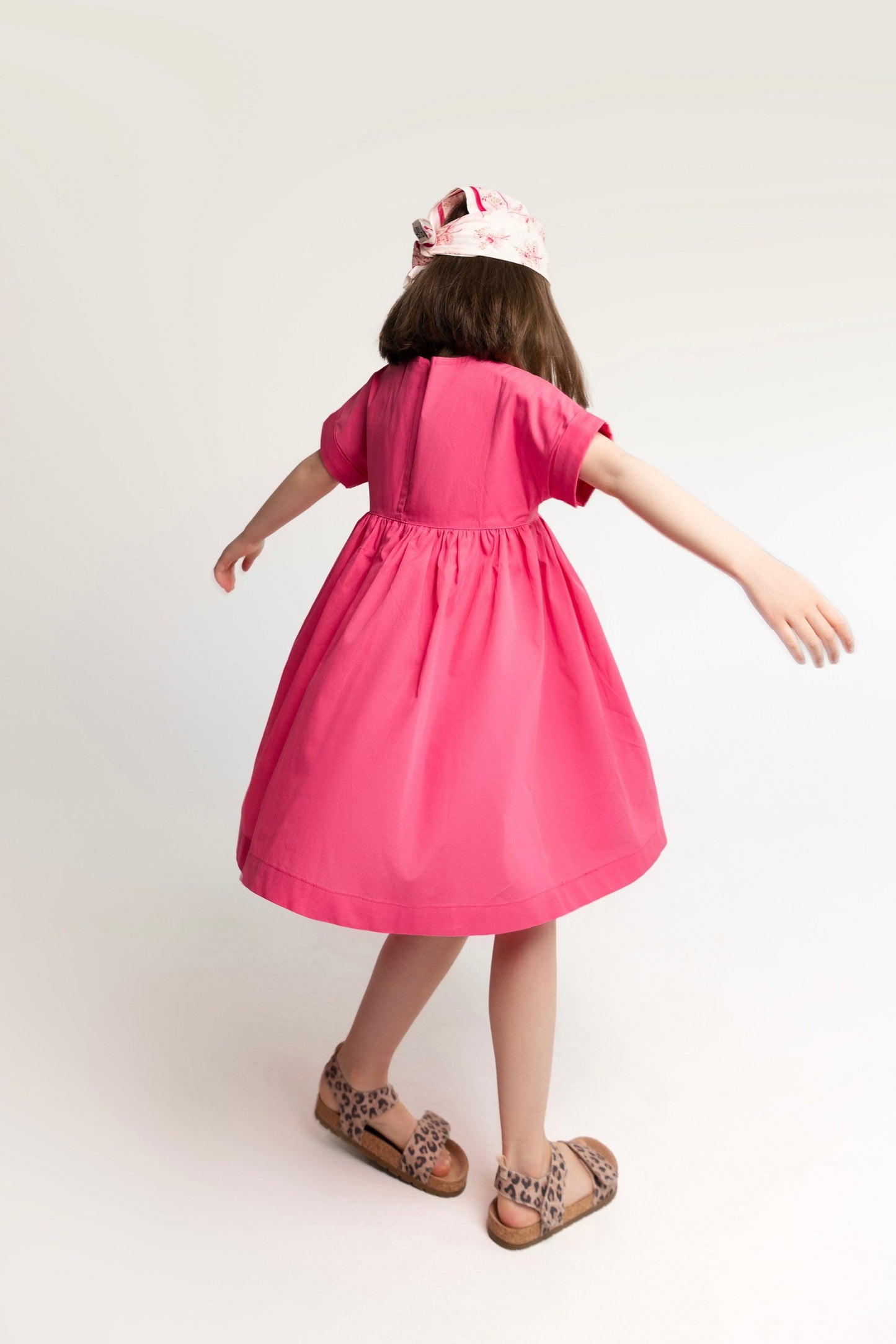 Oversize Kleid in Pink aus Baumwolle