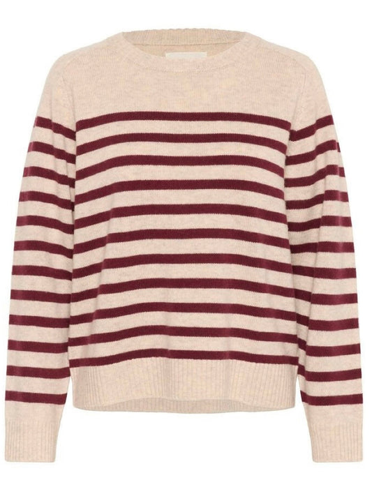 Sweater Niaka PW tawny port stripe