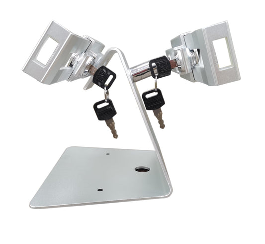 SYSTEM-S Tischständer Dual 360° Halterung abschließbar für Tablets von 9.0" bis 13.0"