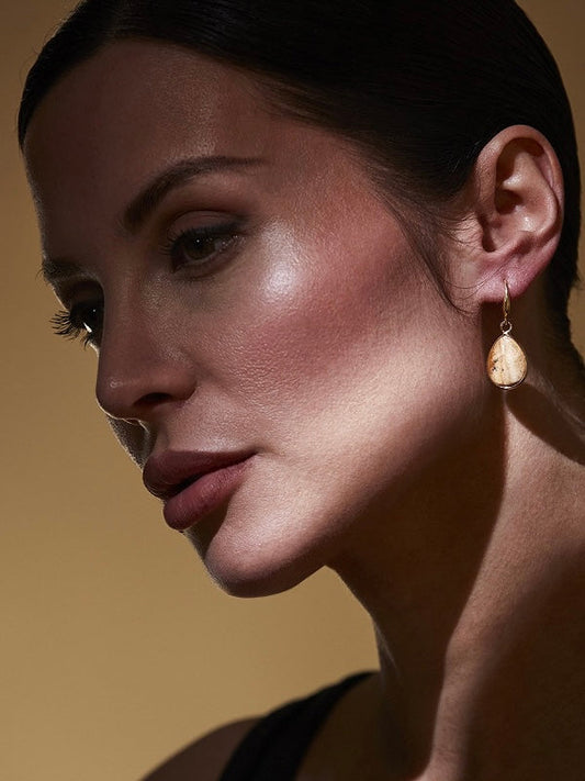 Carina brown drop earrings