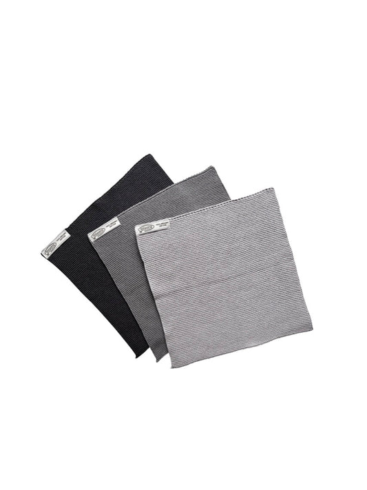 Cleaning cloths, 3-pack, steel grey combination