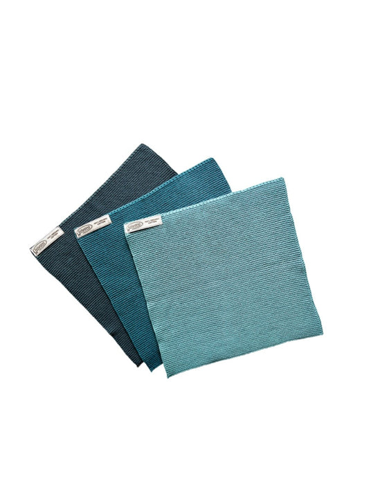 Wischtücher 3er Set azurblau Kombi