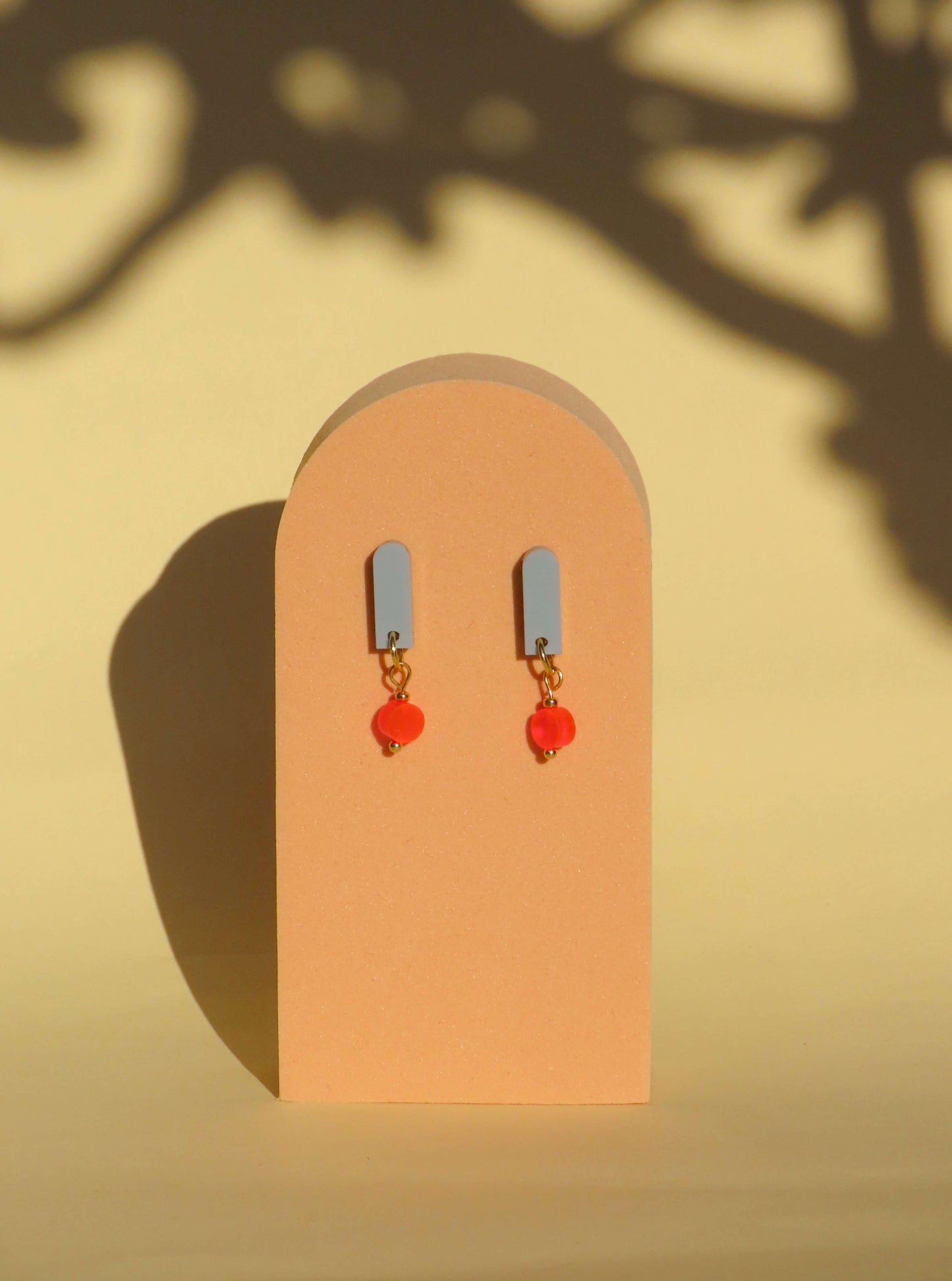 Salbei Neon Orange Paula Ohrringe