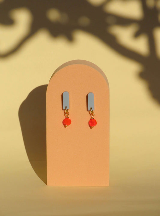 Salbei Neon Orange Paula Ohrringe