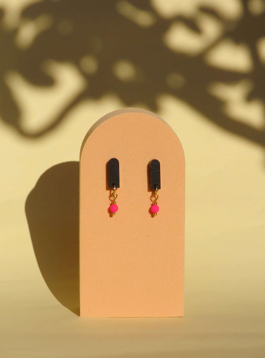Black and Pink Paula Ohrringe