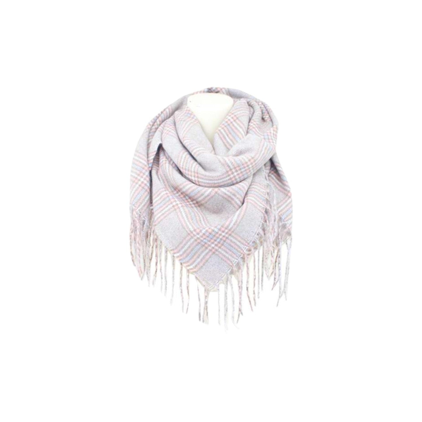 Winter Damen Schal Cashmera » Fransenschal 105cm x 100cm » Winterschal I Damenschal Soft Tartan