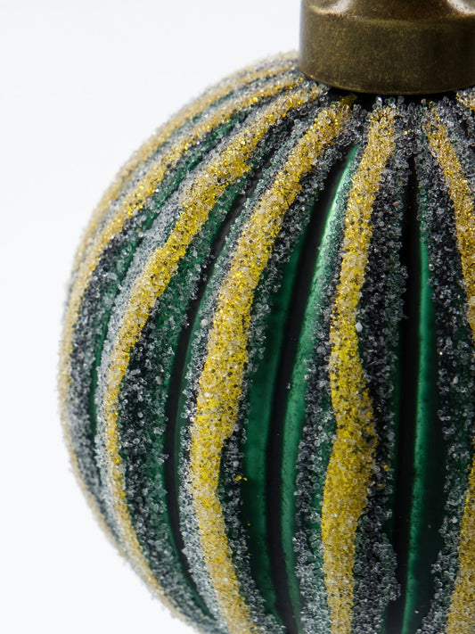 Christmas bauble HDFrost green 8cm