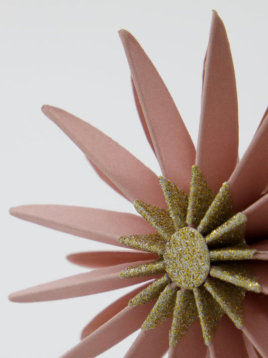 Christmas ornaments, set of 6, HDStari rose gold, 8cm