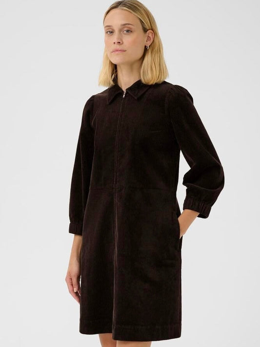 Flísblá kjóll Eyvor PW ganache brúnn