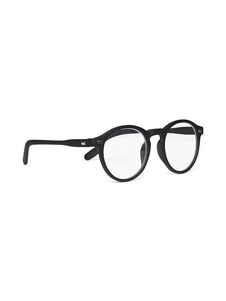 Kaday PW reading glasses, matte black, available in 4 strengths