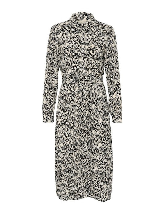 Kjóll Shelby PW svartur með áferðarmynstri