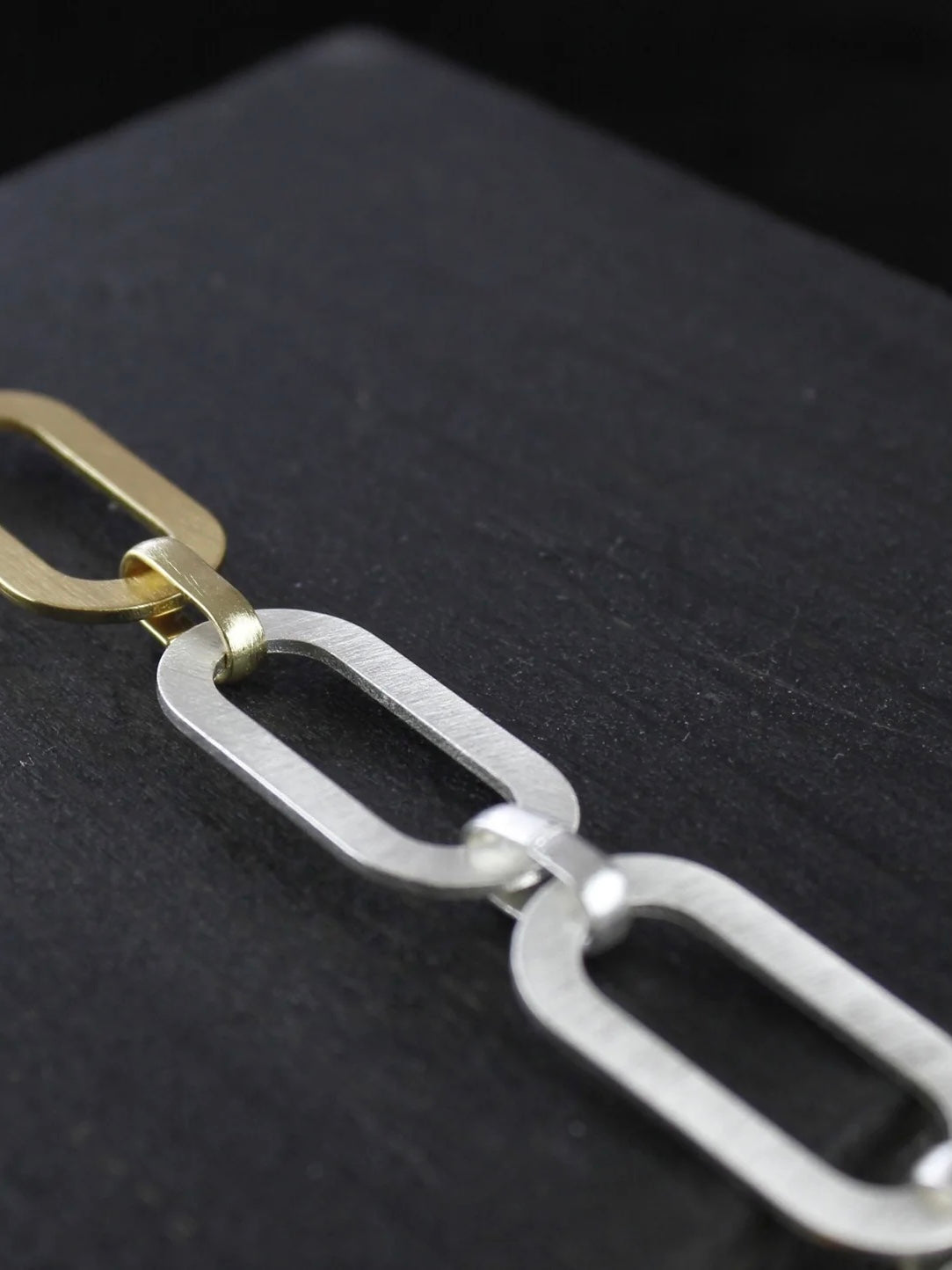 Bracelet Audrey oval link two-tone