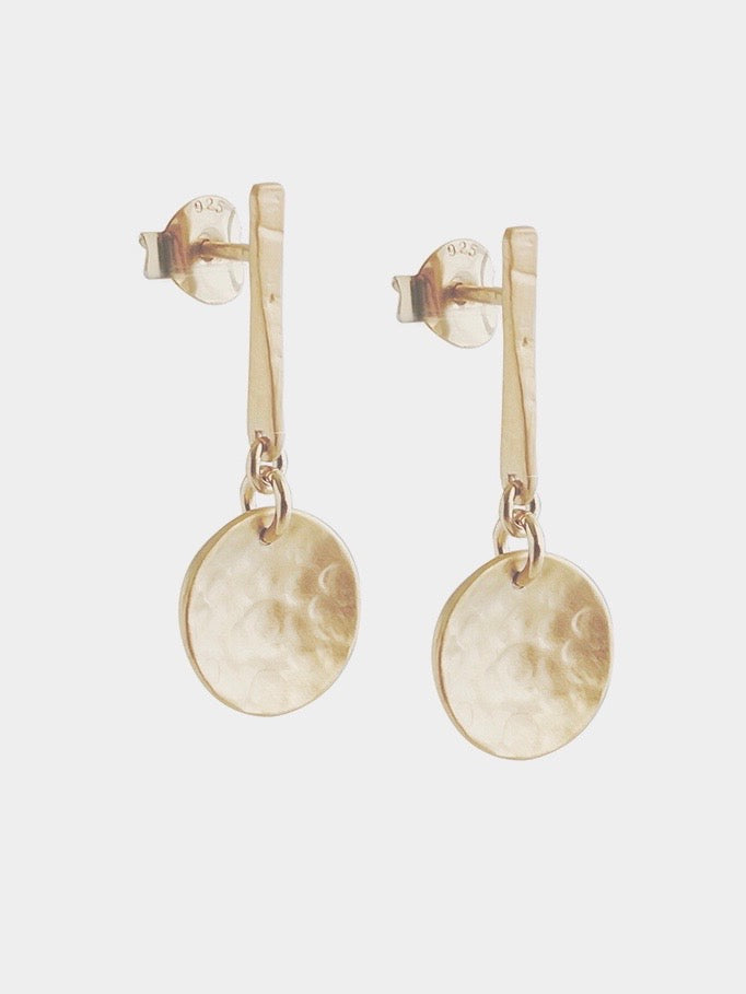 Ohrstecker Moon S Pendant, in silber und gold