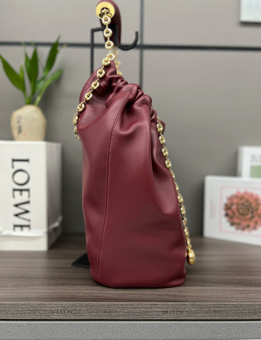 Luxury split leather designer shoulder,Loewe bag for girls