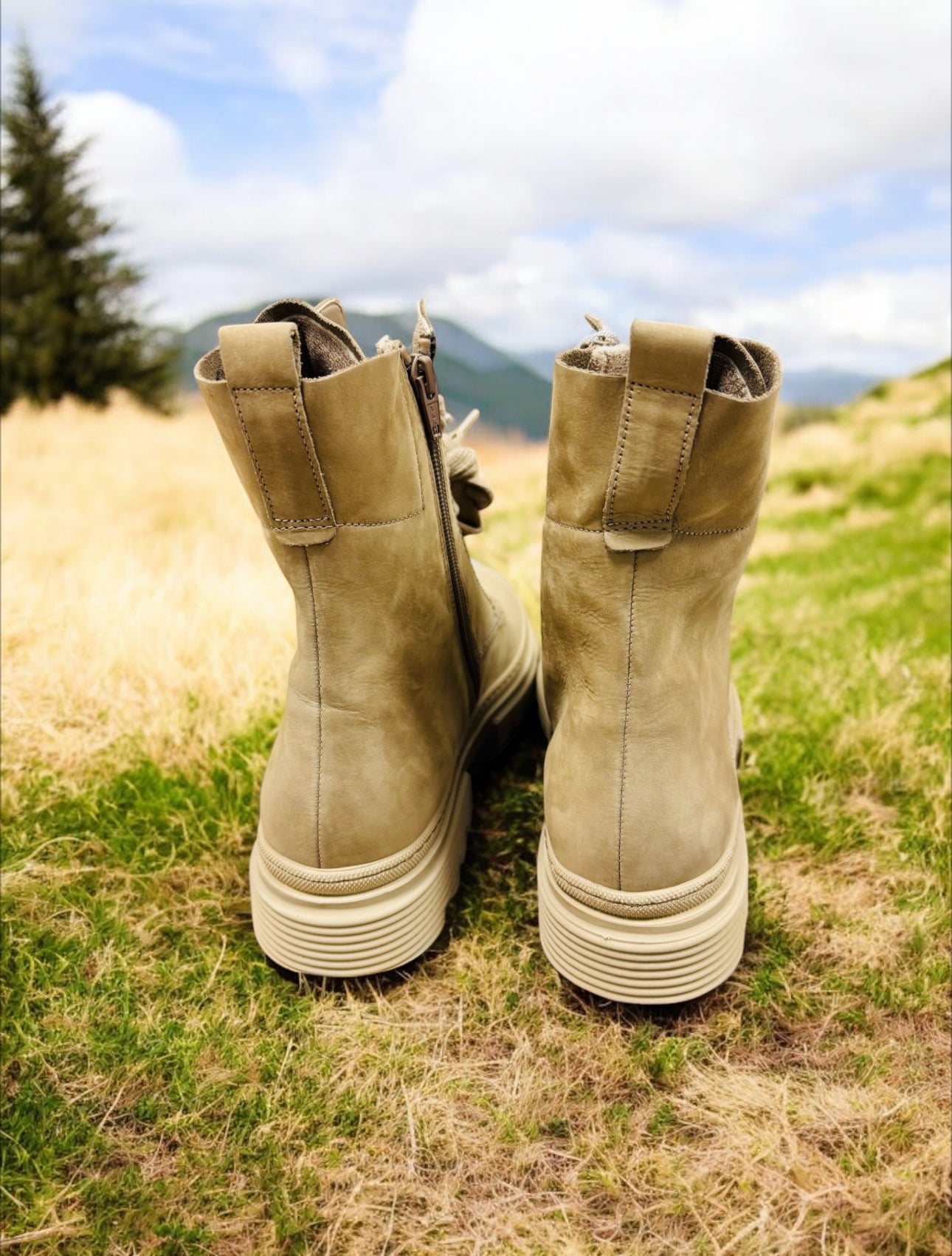 Gabor Comfort Soft Nubuk Silk Terry ökklastígvél fyrir konur í beige Framleiðandanúmer: 32.515.31 (Síðustu stykkin)