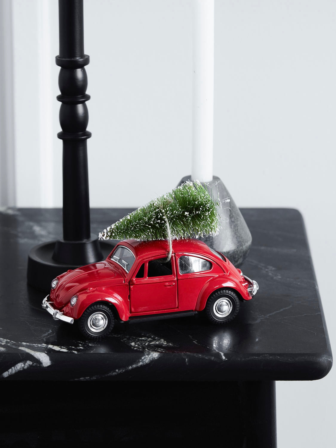 Decorative car Xmas car red 12.5cm