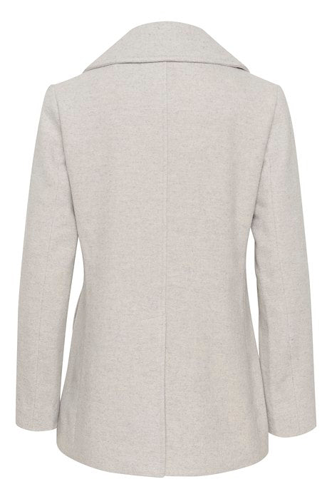 Pea jacket Lekias PW light gray melange