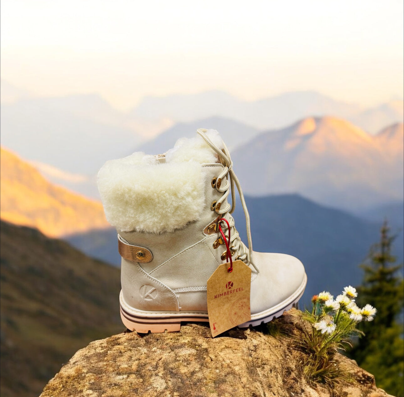 Kimberfeel Flavie Damen Winterstiefel in Creme ( Letzte Stück )