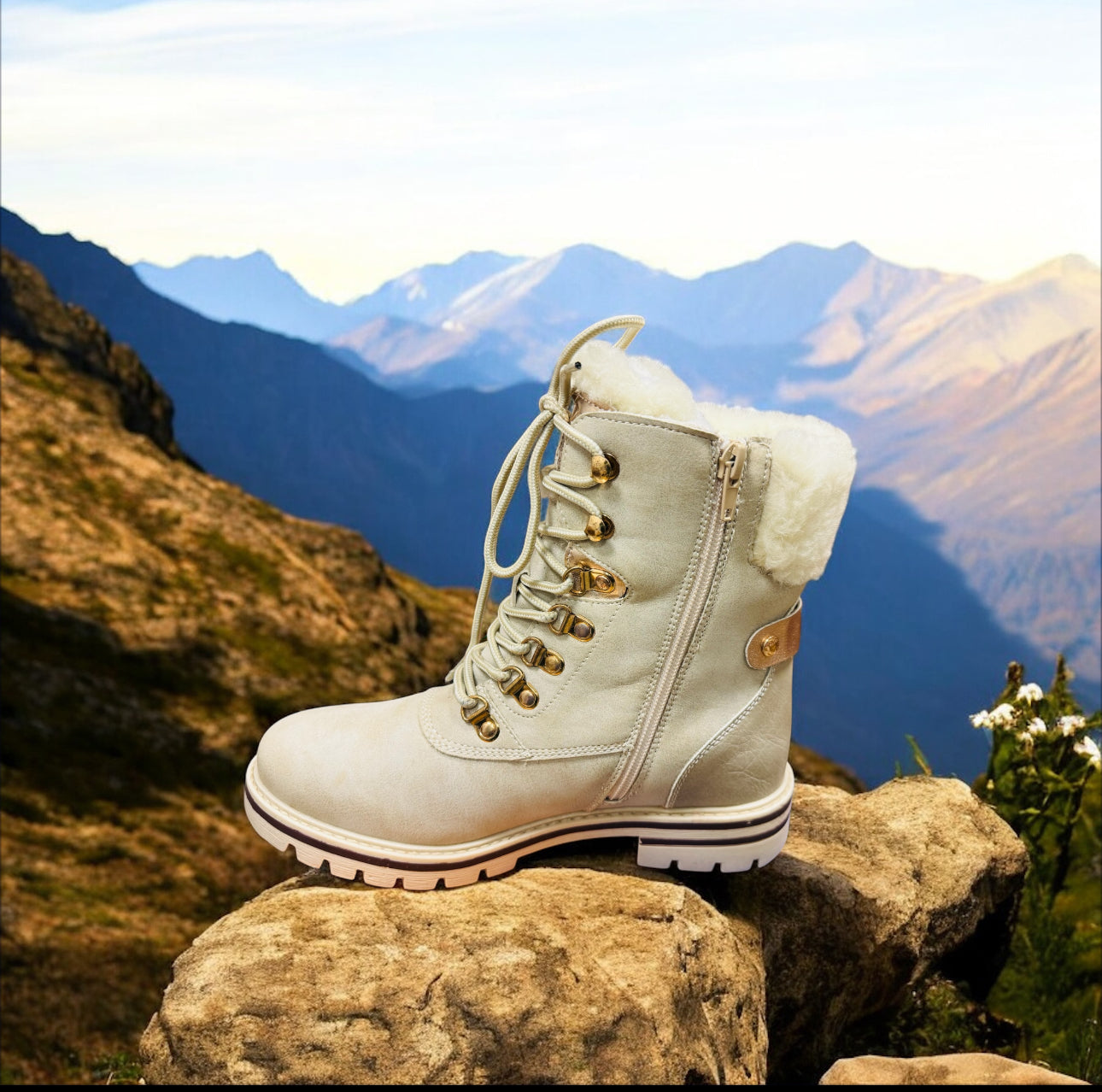 Kimberfeel Flavie Damen Winterstiefel in Creme ( Letzte Stück )