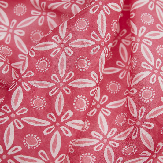 Modeschal Isabelle pink/weiß