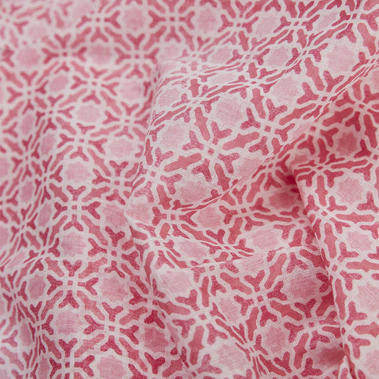 Modeschal Signe pink/weiß