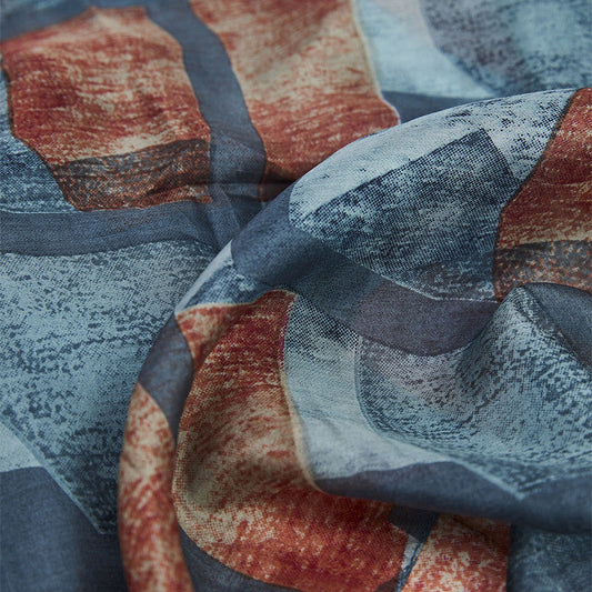 Seidenschal Kaylee grau/blau