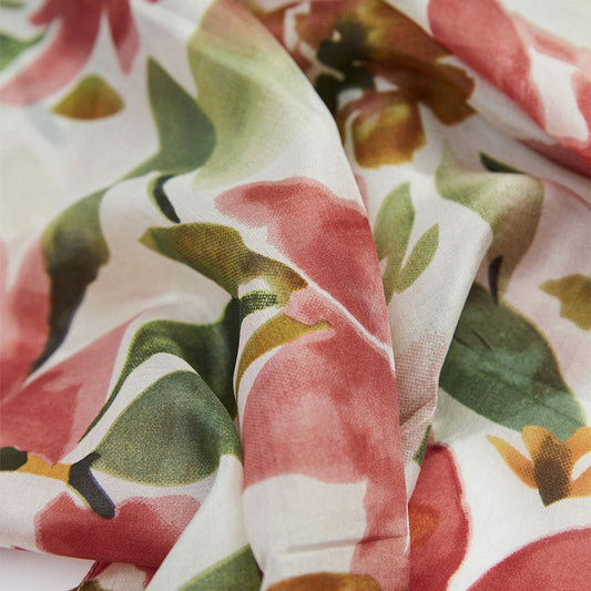 Seidenschal Ada grün/rot