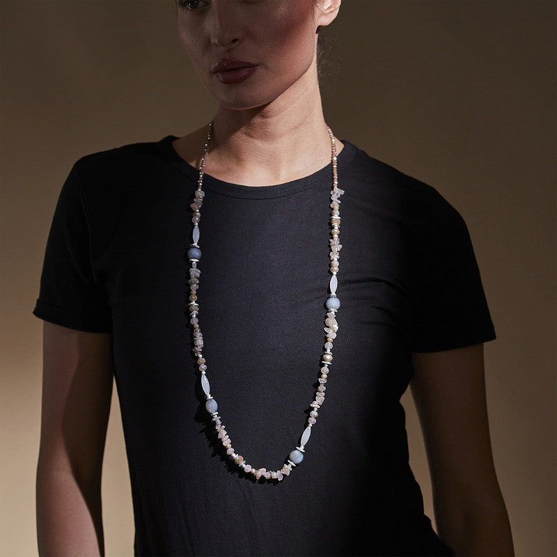 Halskette Julia grau