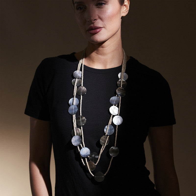 Halskette Daniella grau