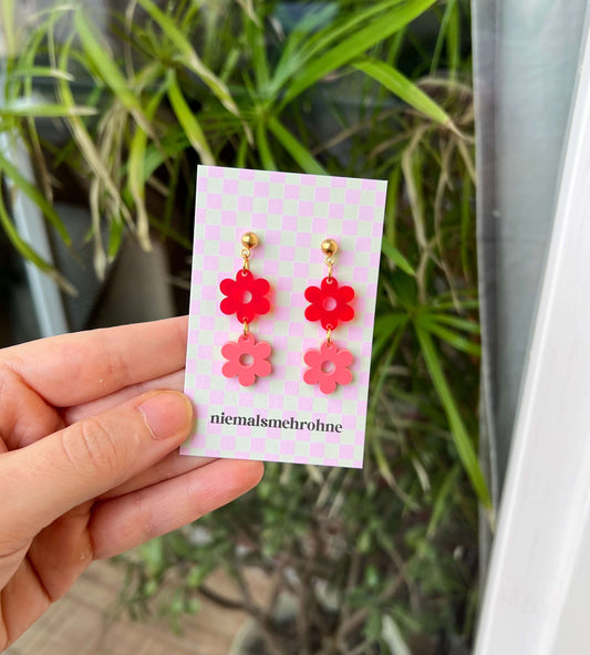 Bunte Blumen Ohrhänger