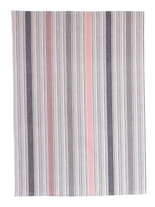Geschirrtuch Streifen warmes grau/rosé Mix