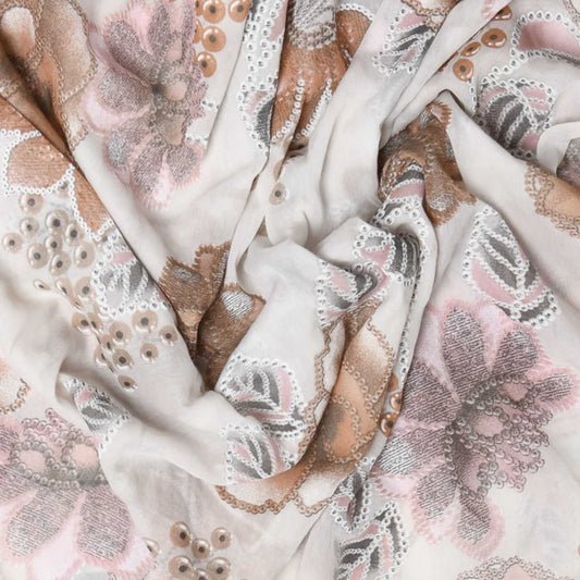 Modeschal Paillette/Flower TT, in 3 Farben