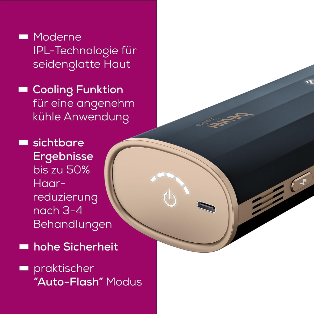 Auslaufartikel: Beurer IPL Haarentfernungsgerät IPL 7800 COOL PRO | Packung (1 Stück)