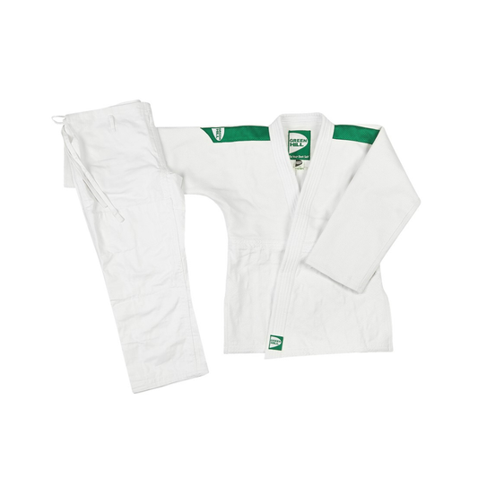 Green Hill Judoanzug JUNIOR mit Streifen